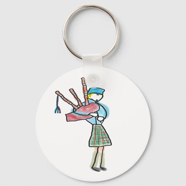 Porte-clés Joueur de cornemuse (Recto)