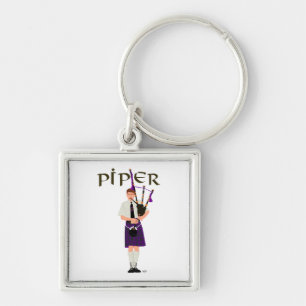 Porte-clés Joueur de cornemuse - Kilt Violet