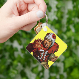 Porte-clés Joueur de football américain vintage n° 31