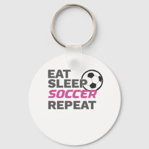 Porte-clés Joueur de football Manger Sleep Football Répéter S