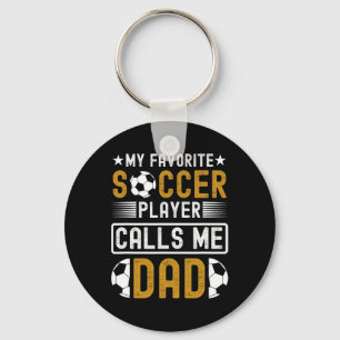 Porte-clés Joueur de football préféré m'appelle papa Fête des