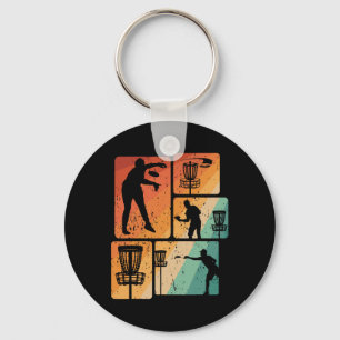 Porte-clés Joueur de golf à disque drôle Cool disque volant S