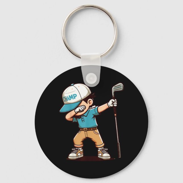 Porte-clés Joueur de golf Dabbing (Recto)