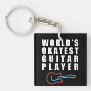 Porte-clés Joueur de guitare d'Okayest du monde, drôle
