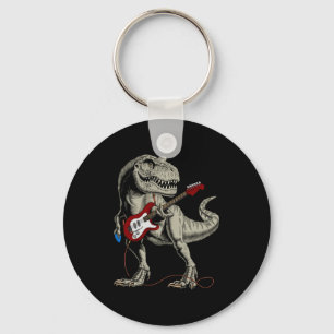 Porte-clés Joueur de guitare électrique acoustique B Dinosaur