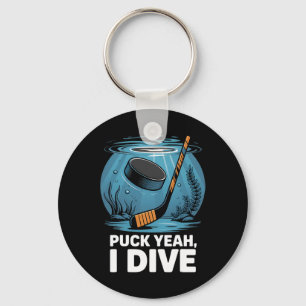 Porte-clés Joueur de hockey subaquatique Puck ouais plongée s