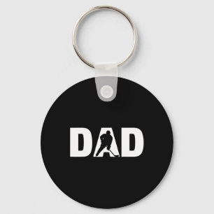 Porte-clés Joueur de hockey sur glace de la fête des pères Ho