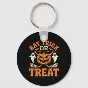 Porte-clés Joueur de hockey sur glace Hat Trick Or Treat Hall
