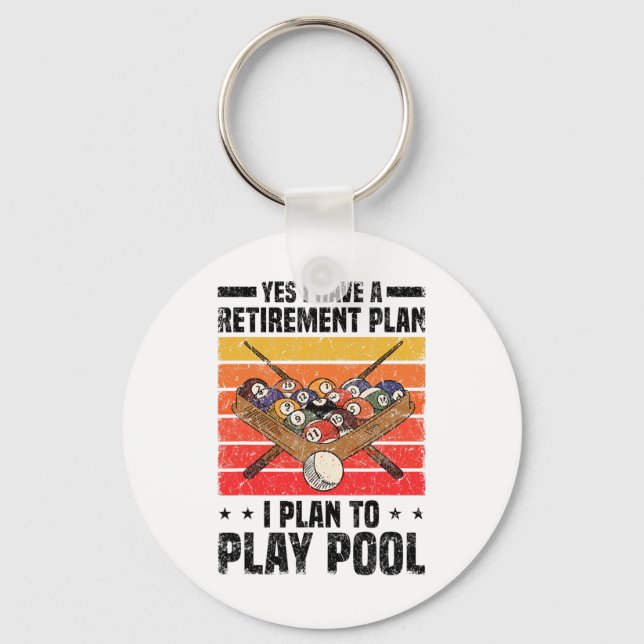Porte-clés Joueur de la souris de billard de piscine 7 (Recto)