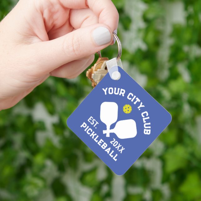 Porte-clés Joueur de l'équipe de Pickleball Club personnalisé (main)