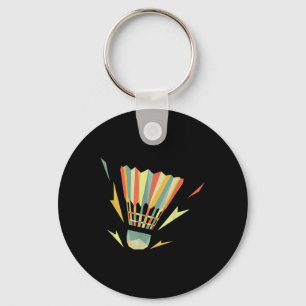 Porte-clés Joueur de navette rétro vintage badminton