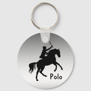 Porte-clés Joueur de polo à cheval Porte - clé d'argent