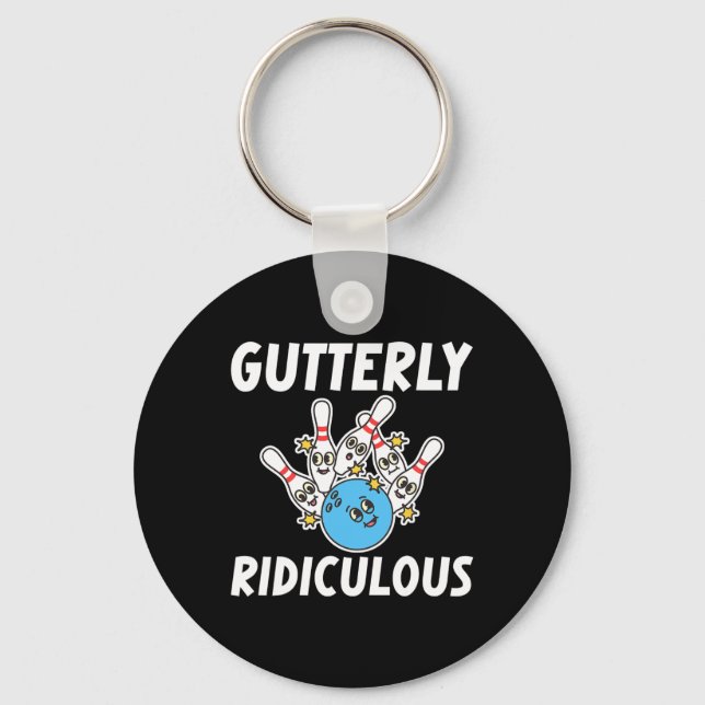 Porte-clés Joueur de quilles drôle ridicule (Recto)