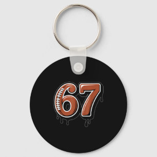 Porte-clés Joueur de rugby Drip numéro 67 ou 67e anniversaire