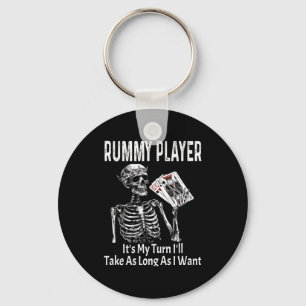 Porte-clés Joueur de Rummy Drôle C'est Mon Tour Je Vais Prend