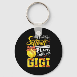 Porte-clés Joueur de softball préféré appelle gigi tee mères