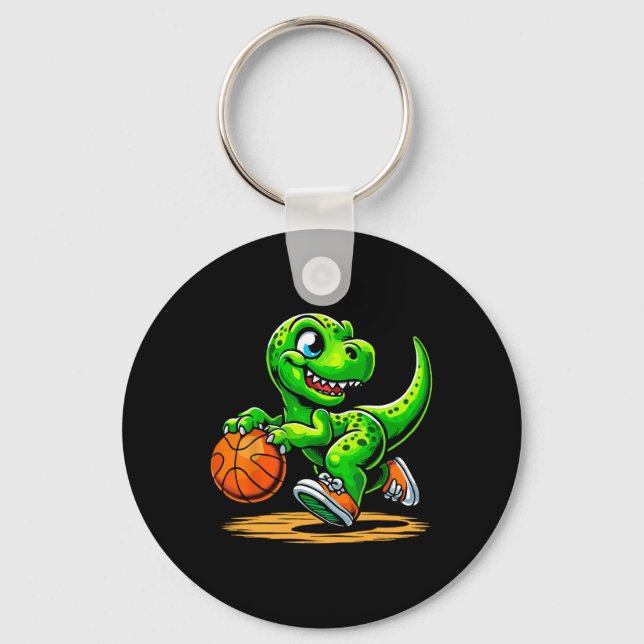 Porte-clés Joueur de squelette de T-rex Dinosaure  (Recto)