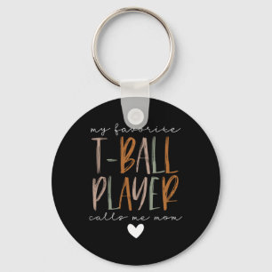Porte-clés Joueur de T-ball favori Appelez-moi Maman Mère de