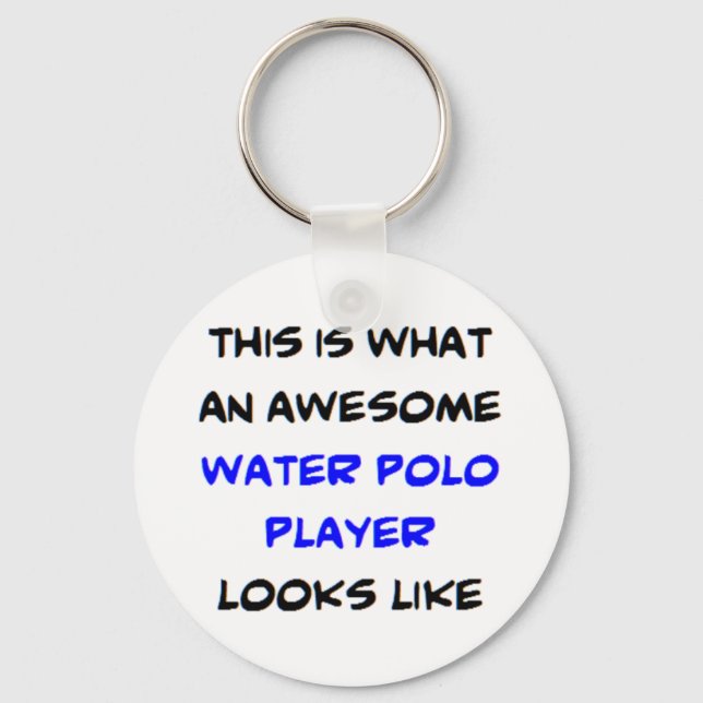 Porte-clés joueur de water-polo, génial (Recto)