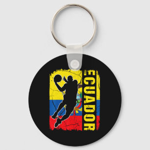 Porte-clés Joueur équatorien de basket-ball Equateur Drapeau