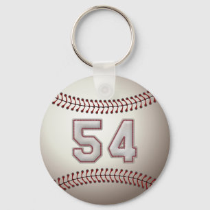 Porte-clés Joueur numéro 54 - points frais de base-ball