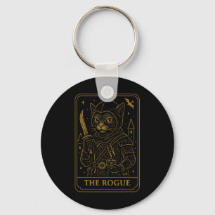 Porte-clés Joueur Rpg Rogue D20 Dés Nerd Geek Chat Hommes Fem