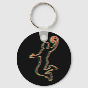 Porte-clés Joueurs de basket-ball Vintage cool Slam Dunk Coac