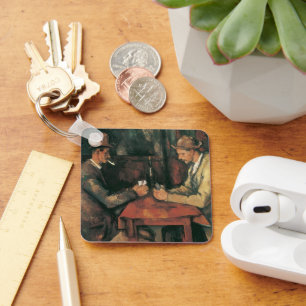 Porte-clés Joueurs de cartes par Paul Cezanne, Art Vintage