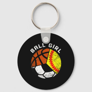 Porte-clés Joueuse de balle Fun softball de football de baske