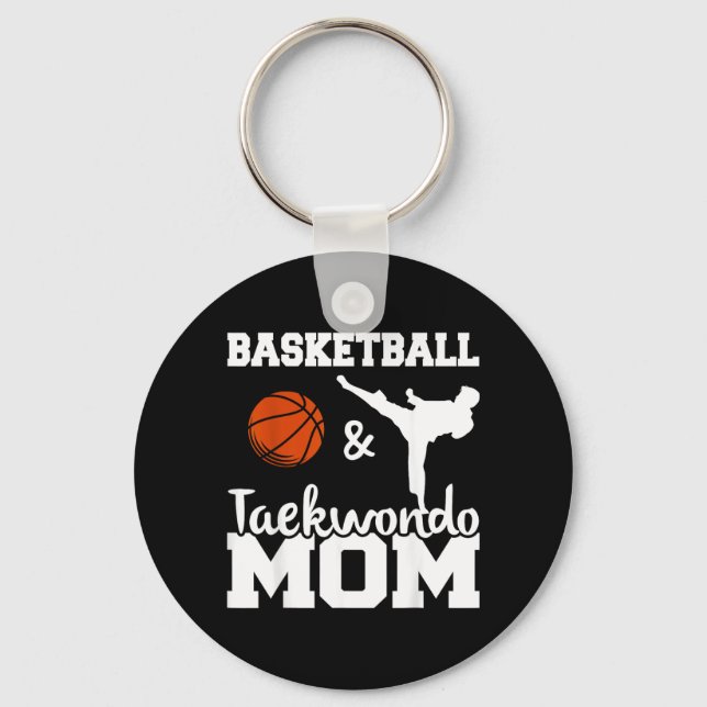 Porte-clés Joueuse de basket-ball et mère de Taekwondo (Recto)