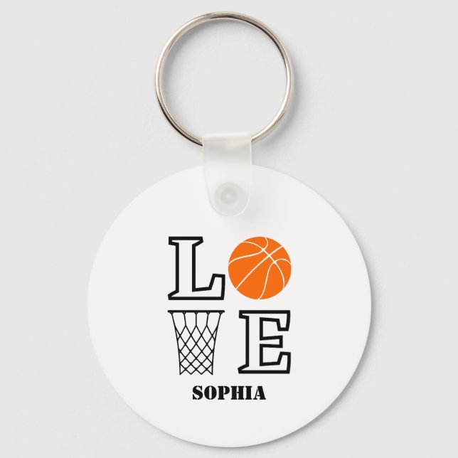 Porte-clés Joueuse de basket-ball, fille de basket-ball Anniv (Recto)