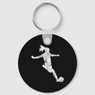 Porte-clés Joueuse de football fille cadeau