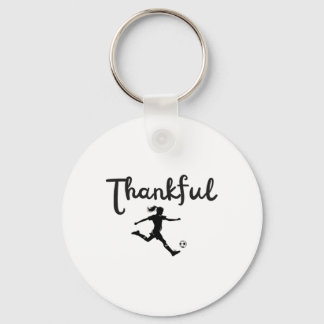 Porte-clés Joueuse de football reconnaissante Fille de Thanks