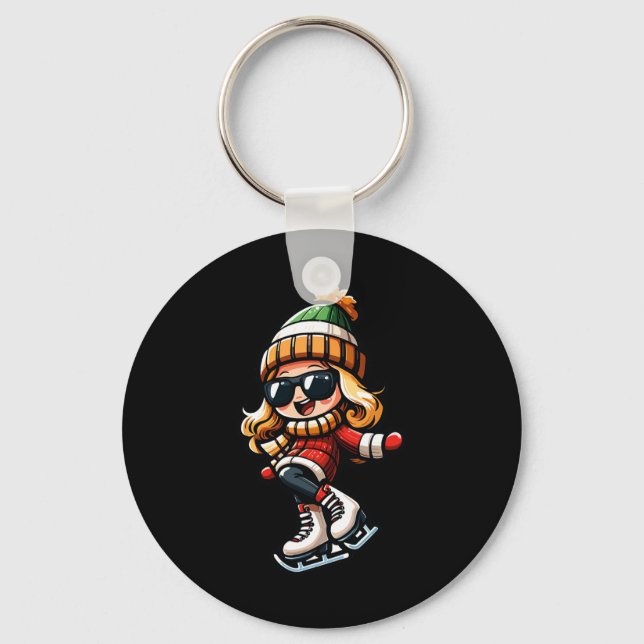 Porte-clés Joueuse de snowflake Sungles Snowboard (Recto)