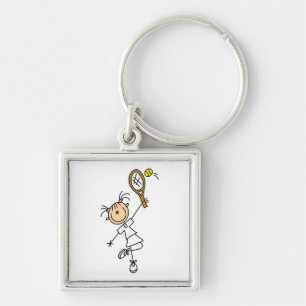 Porte-clés Joueuse de tennis Figure féminine
