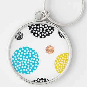 Porte-clés Joueuse, tendance, cool, amusante, cercles pointil