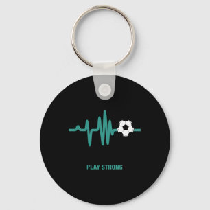 Porte-clés Jouez au football fort Battement de coeur Soccer L