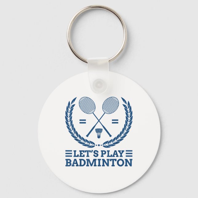 Porte-clés Jouons au badminton (Recto)