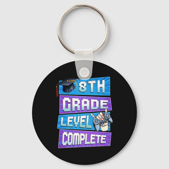 Porte-clés Jour De 8E Année Niveau Complet Graduation Garçons (Recto)