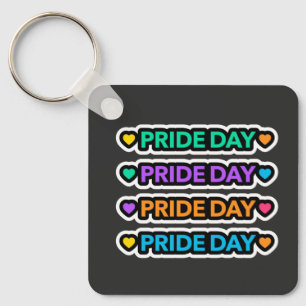 Porte-clés Jour de la fierté. LGBT+Pride. Coeur arc en ciel.