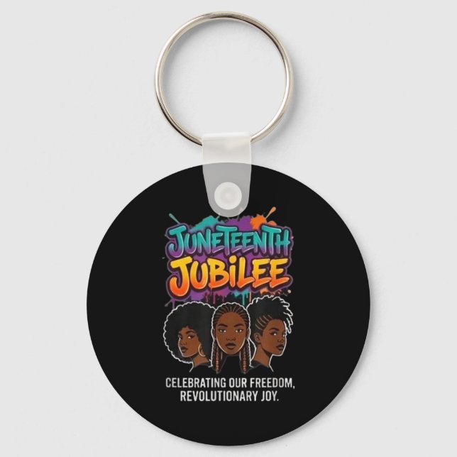 Porte-clés Jour de la liberté Juneteenth afro-américain (Recto)