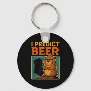 Porte-clés Jour de la marmotte Je prédit bière Marmotte grinc