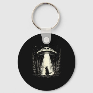 Porte-clés Jour de la marmotte Ufo Graphique Rétro Alien Vint