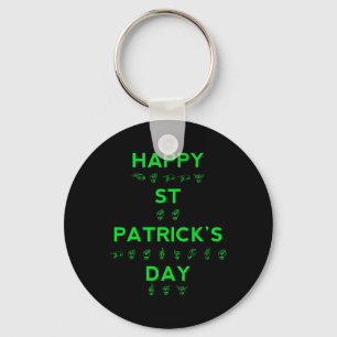 Porte-clés Jour de la Saint Patrick Fierté Sourde Langue des