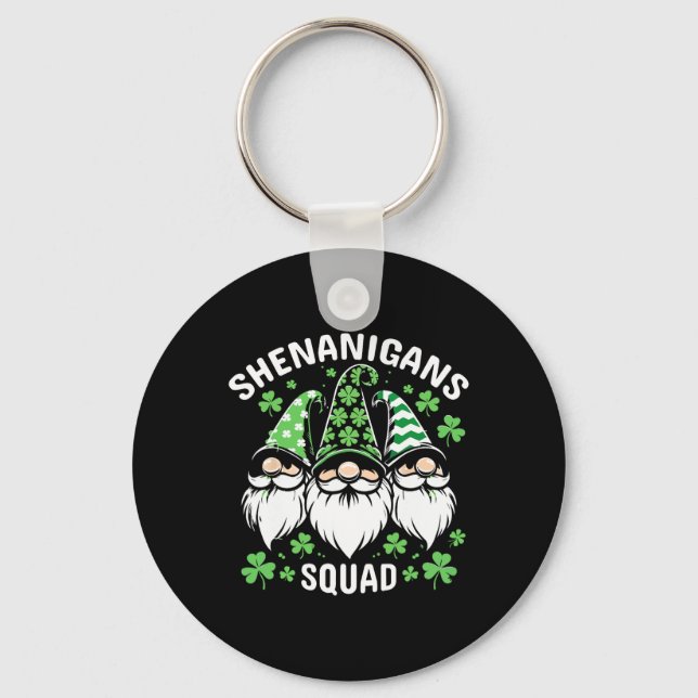 Porte-clés Jour de la Saint Patrick Gnomes Shenanigans Squad  (Recto)