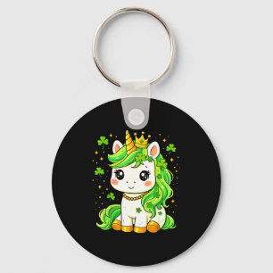 Porte-clés Jour de la Saint-Patrick licorne mignonne lepricor