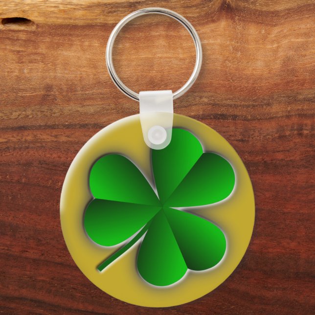 Porte-clés Jour de la Saint Patrick Shamrock classique Porte  (Recto)