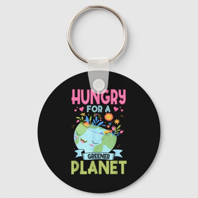 Porte-clés Jour de la Terre affamé d'une planète plus verte é (Recto)