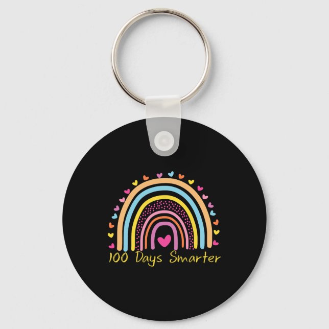 Porte-clés Jour De L'École Enseignant 100 Jours Arc-En-Ciel S (Recto)