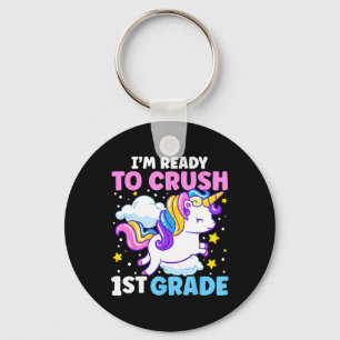 Porte-clés Jour de l'école Je suis prêt à écraser Unicorn 1èr